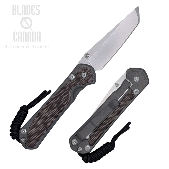 Chris Reeve Small Sebenza 31 Tanto Framelock Folding Knife, Left Handed, MagnaCut SW, Sand Blasted w/Micarta Natural Inlay, S31-1231 (image for) Chris Reeve Small Sebenza 31 Tanto Framelock Folding Knife, Left Handed, MagnaCut SW, Sand Blasted w/Micarta Natural Inlay, S31-1231